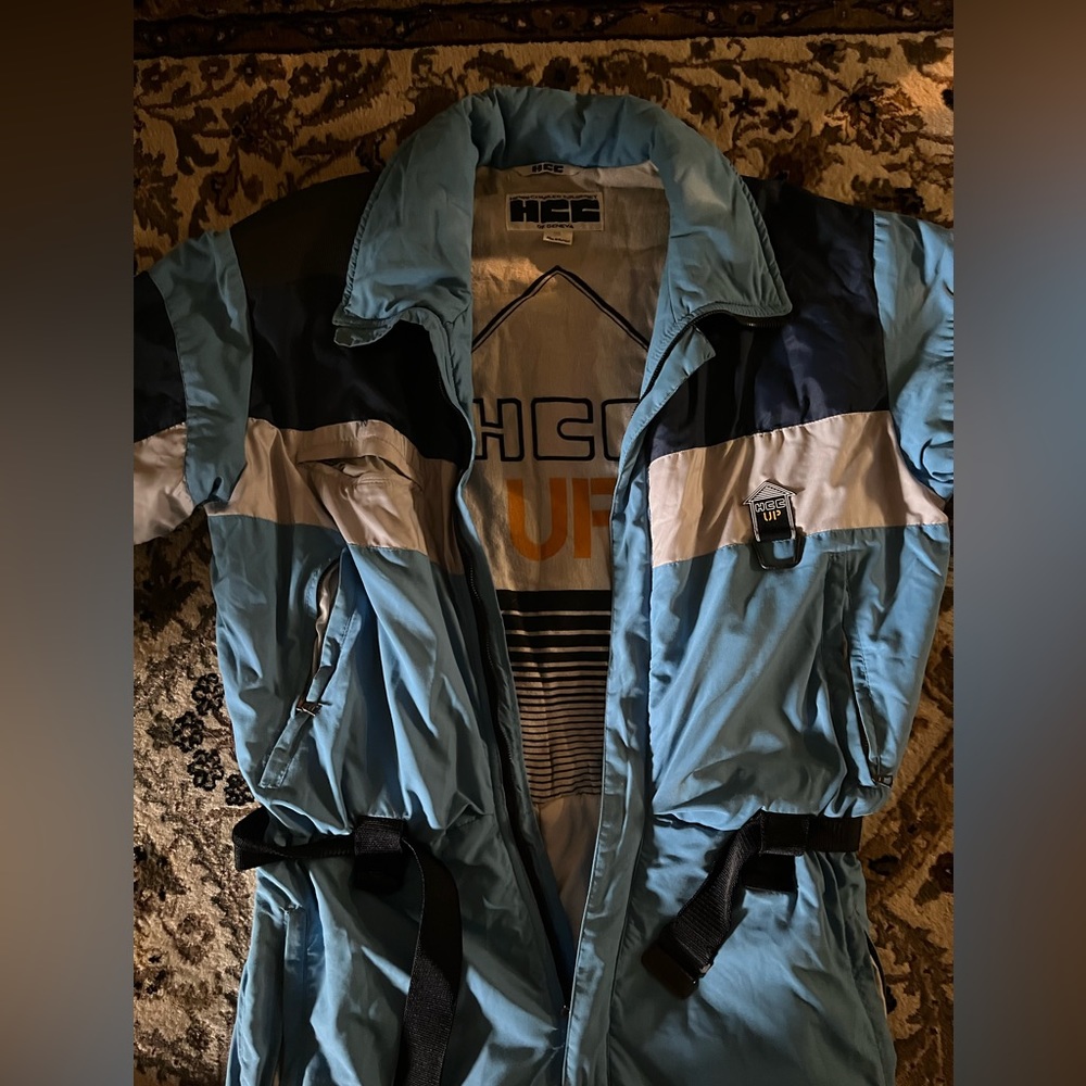 Vintage HENRI-CHARLES COLSENET Ski Suit Size 50 Retro All One Insulated Snow